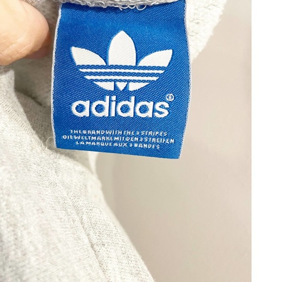 Adidas Grey on Grey Pullover Crewneck Sweatshirt Size Medium - Picture 6 of 8